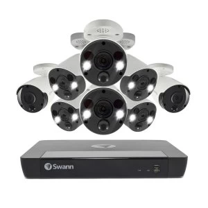 Image of Swann CCTV System - 16 Channel 4K Ultra HD NVR with 6 x 4K Professional Spotlight Cameras & 2 x 4K Bullet Cameras & 2TB