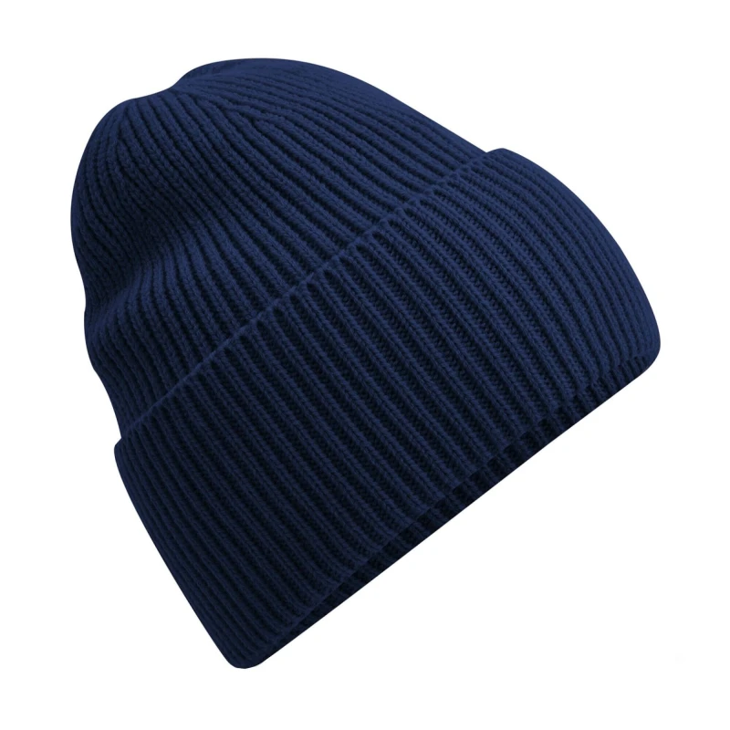 Image of Beechfield Beechfield Men Cuffed Oversized Beanie in Navy Navy One Size Male 5059958977228