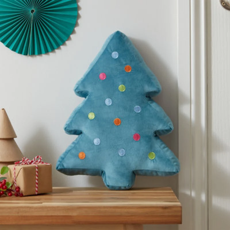 Image of Catherine Lansfield Christmas Tree 3D 40cm x 34cm Filled Cushion Green