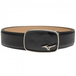 Image of Mizuno Leather Logo Golf Belt - Black