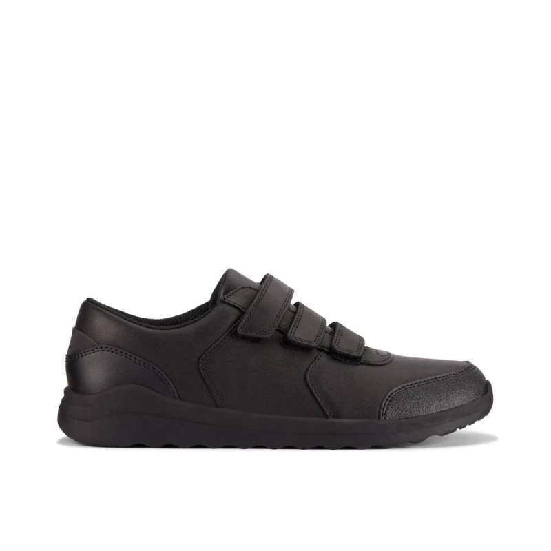 Image of Clarks Daze Step 2 Youth Black Leather Shoes Black