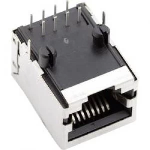 Image of BEL Stewart Connectors SS64800 031F SS64800 031F RJ45 Socket horizontal mount Nickel coated Metal