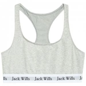 Image of Jack Wills Dibsdall Heritage Racerback Bralet - Grey Marl