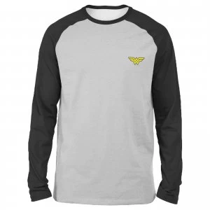 Image of DC Wonder Woman Unisex Long Sleeved Raglan T-Shirt - Grey/Black - M