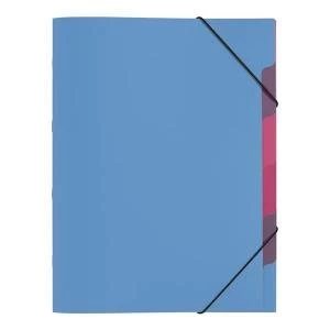 Image of Pagna A4 5 Compartment Sorting File Light Blue Pack of 10 4180313