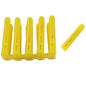Image of Zexum Yellow Plastic 4-6mm Rawl Wall Plugs - 100 Pack