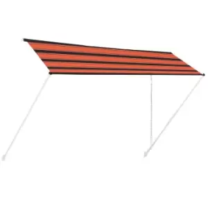 Image of Vidaxl Retractable Awning 400X150cm Orange And Brown