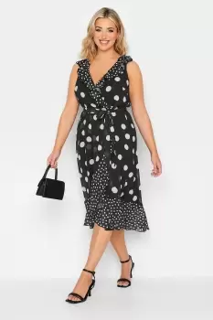 Image of Double Ruffle Wrap Dress