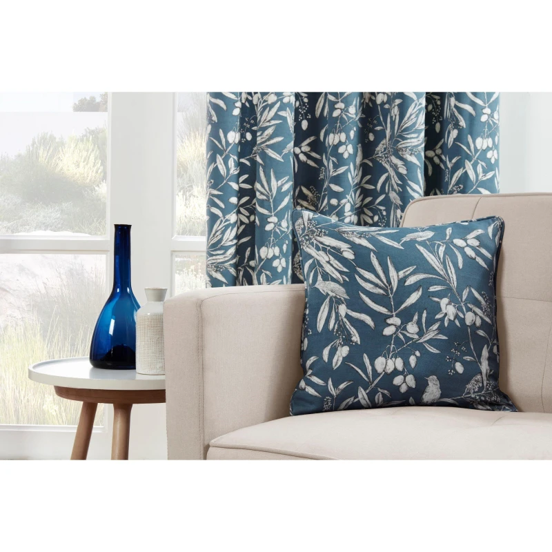 Image of Sundour Aviary Floral Cushion - Blue Blue Cover Only