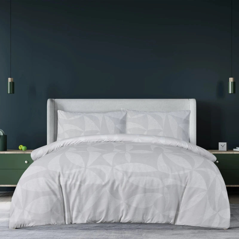 Image of Homelife Out Textured Geo Duvet Set - Neutral Neutral Single