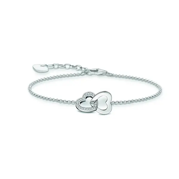 Image of Thomas Sabo Sterling Silver Basics White Zirconia Bracelet A2163-051-1