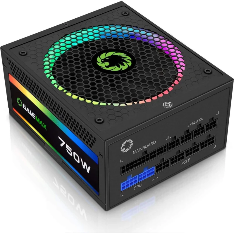 Image of GAMEMAX 750W Pro RGB PSU Fully Modular 14cm ARGB Fan 80+ Gold RGB...