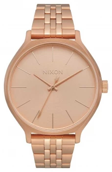 Image of Nixon Clique All Rose Gold Rose Gold IP Steel Bracelet Watch
