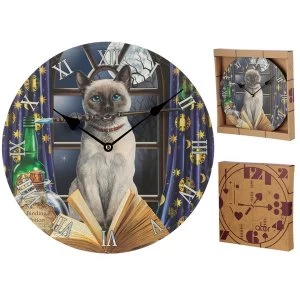 Image of Cat Hocus Pocus Lisa Parker Wall Clock