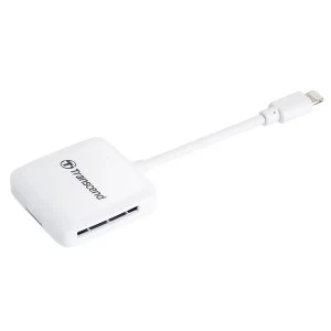 Image of Transcend RDA2 SD/SDHX/SDXC MicroSDHC MicroSDXC Lightning Card Reader