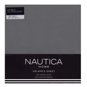 Image of Nautica Valance Sheet - Mid Grey