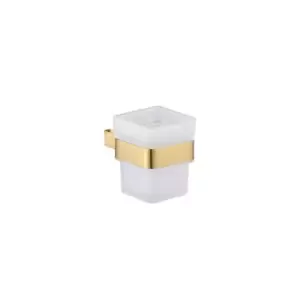 Image of Arissa Brushed Brass Tumbler holder & cup
