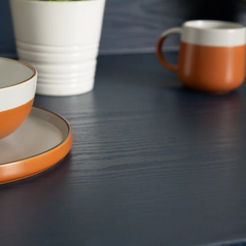 Image of D-C-Fix Woodgrain Midnight Navy Self Adhesive Vinyl Wrap Film For Kitchen Doors And Worktops 5M(L) 67.5Cm(W)