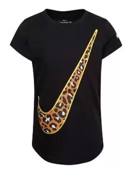 Image of Boys, Nike Short Sleeve Graphic T-Shirt - Black, Size 5-6 Years