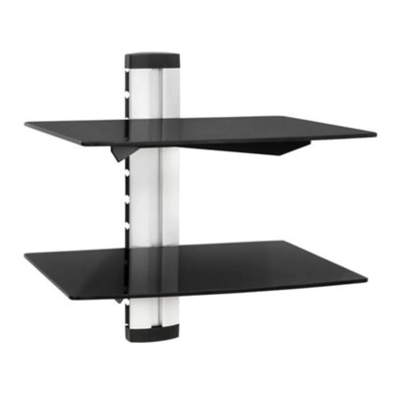 Image of Tectake Floating Shelves With 2 Compartments Model 1 - Black