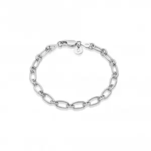 Image of Stacked Linked Chain Sterling Silver Bracelet BRB8004_SLV