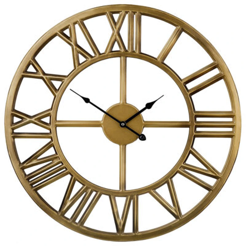 Image of Beliani Wall Clock Nottwil 61cm Metal Gold
