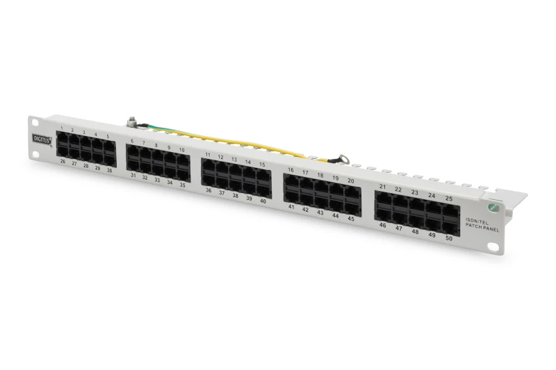 Image of Digitus CAT 3 ISDN patch panel. unshielded. grey