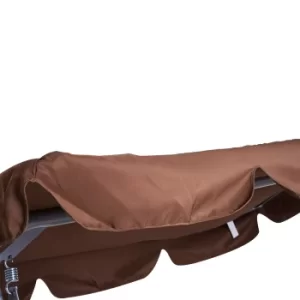 Image of Outsunny 3 Seater Garden Swing Chair Metal Bench Coffee Outdoor Patio Swinging Hammock Cushioned Bench Seat