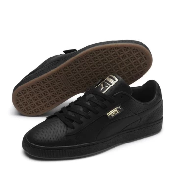 Image of Puma Basket Classic Gum Trainers - Black/Gum