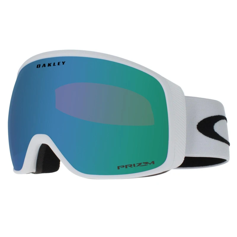 Image of Oakley Oakley Flight Deck L OO7050-D2 Matte White Prizm Snow Argon Iridium Ski Goggles White One Size Unisex 888392596963
