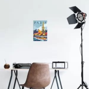 Image of Paris Multicolor Decorative Metal Wall Accessory