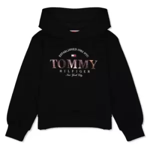 Image of Tommy Hilfiger Foil Print Hoodie Girls - Black
