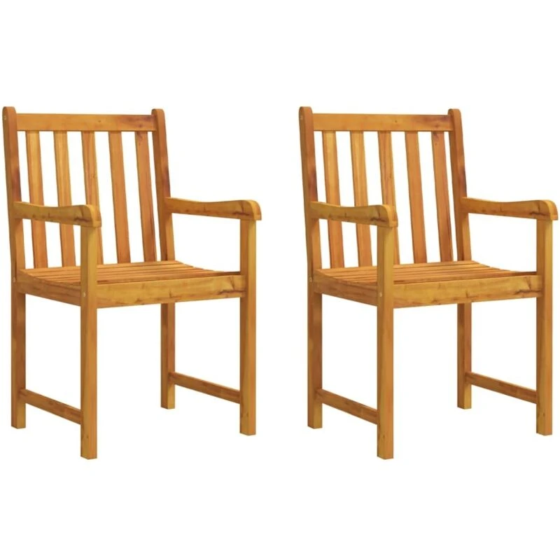 Image of VIDAXL Garden Chairs 2 pcs Solid Acacia Wood Vidaxl 8720286668467