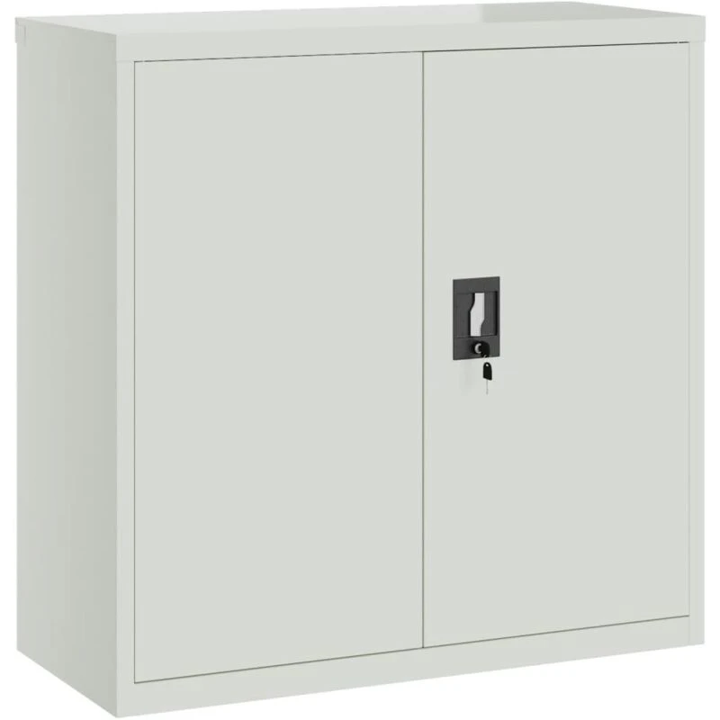 Image of VIDAXL Office Cabinet with 2 Doors Grey 90cm Steel vidaXL 20114