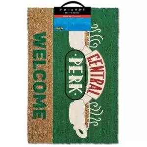 Image of Friends Central Perk Door Mat (One Size) (Green/Light Brown/White) - Green/Light Brown/White