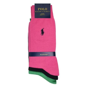 Image of Polo Ralph Lauren 3 Pack Cotton Socks - Navy 004