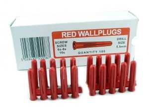 Image of Red Wall Plugs Sold In 100s