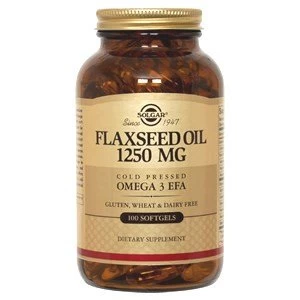 Image of Solgar Cold Pressed Flaxseed Oil 1250 mg Softgels 100 Softgels