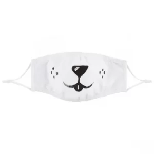 Image of White Dog Face Mask