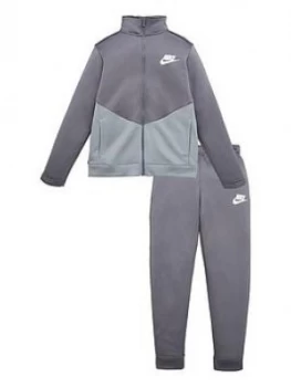 Image of Nike Older Core Futura Poly Tracksuit - Grey