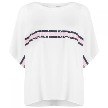 Image of Calvin Klein Stripe Pyjama Top - White