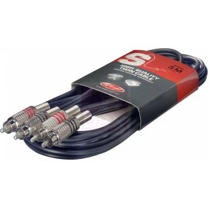 Image of Stagg Twin RCA Male -RCA Male Cable 3m