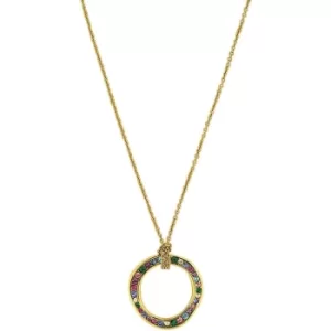 Image of Ladies Adore Base metal Signature Organic Circle Necklace