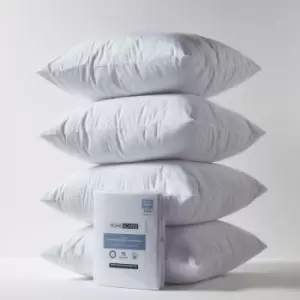 Image of HOMESCAPES Terry Towelling Waterproof Pillow Protectors 80 x 80 cm, Pack of 4 - White