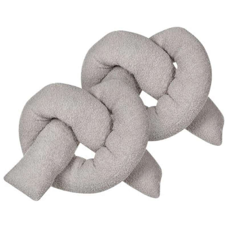 Image of Beliani Set Of 2 Decorative Cushions Gladiolus Boucle 172 X 14cm Grey Solid