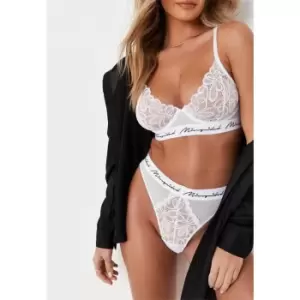 Image of Missguided High Leg Brazilian Brief - White