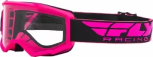 Image of FLY Racing Focus Goggle Pink Black Clear Lens