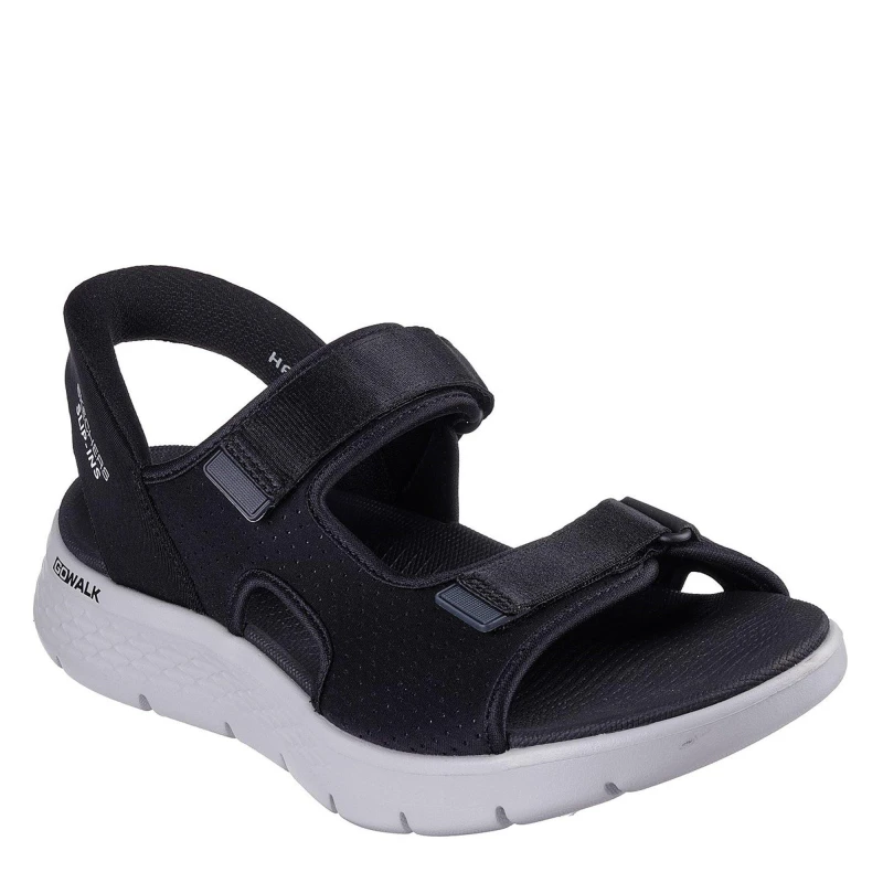 Image of Debenhams Debenhams Men GO WALK FLEX SANDAL Slip-Ins Quarter Strap Sandal Black Grey Size: 9 Black 9 Male 197627609287
