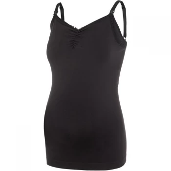 Image of Mamalicious Ladies Maternity Bra Singlet With Breast Feeding Function - Black