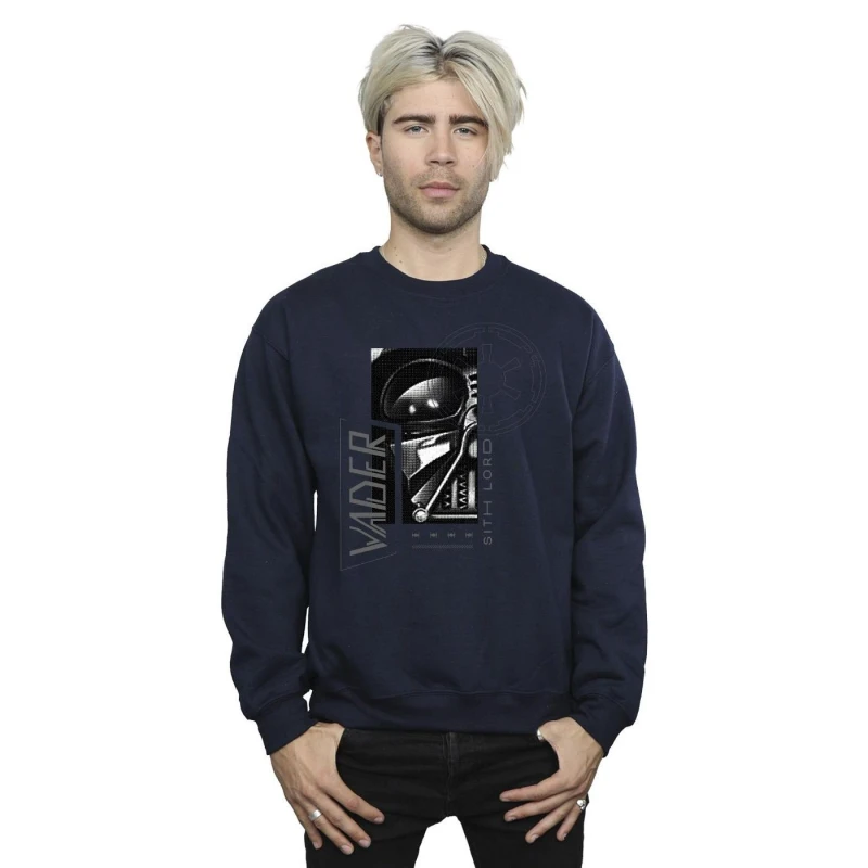 Image of Star Wars Star Wars Men Obi-Wan Kenobi Sith SciFi Collage Sweatshirt in Navy Size: Small Navy S Male 5059934444904